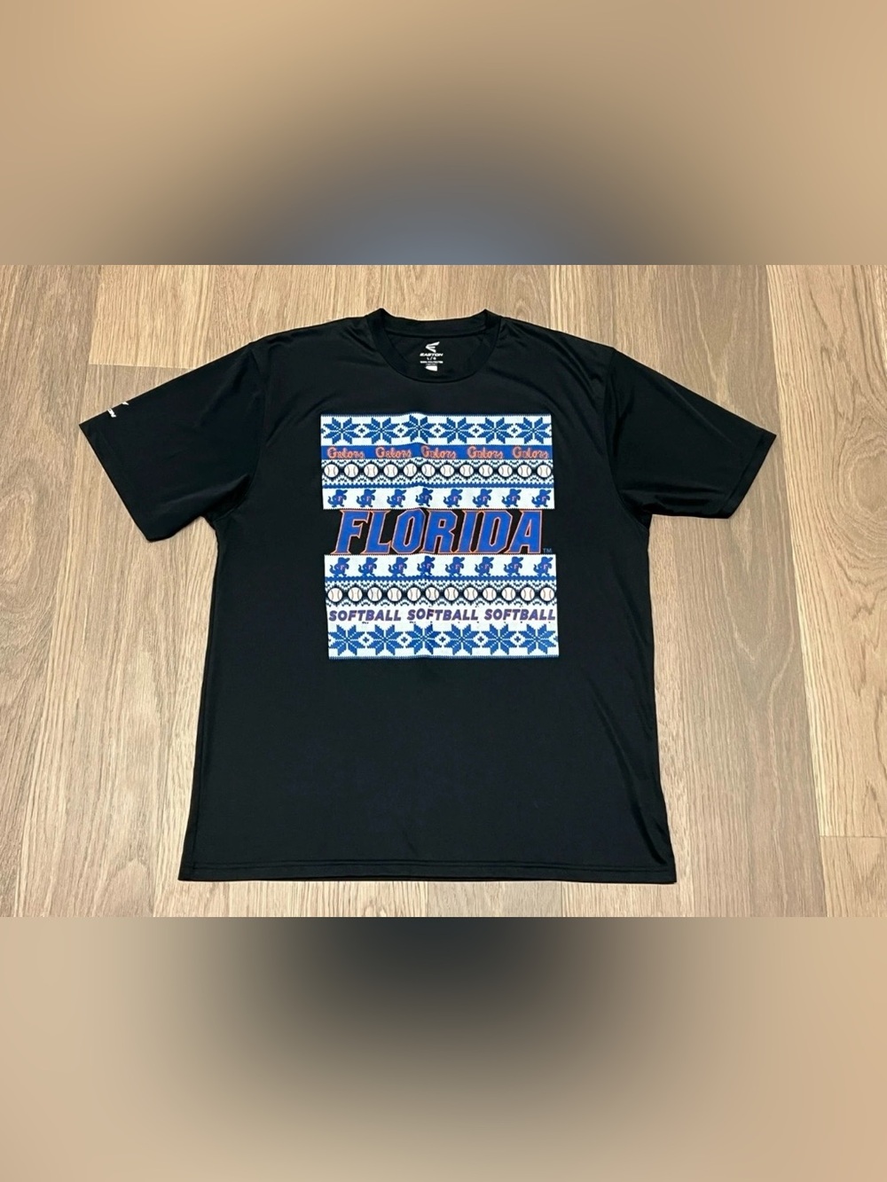 L Easton Florida GATORS SOFTBALL Bio-Dri Top Tee Shirt Large UF Black Christmas